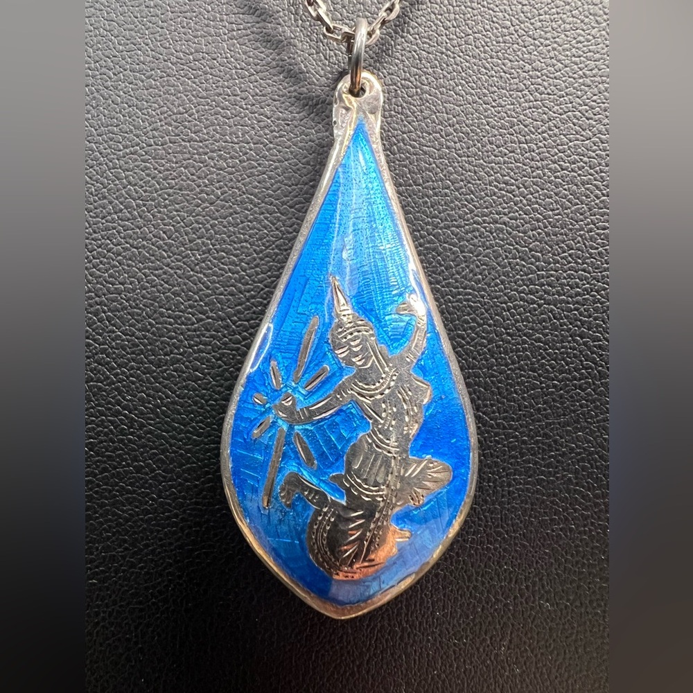 Sterling Silver Siam Dancer Pendant with Necklace - Picture 2 of 5